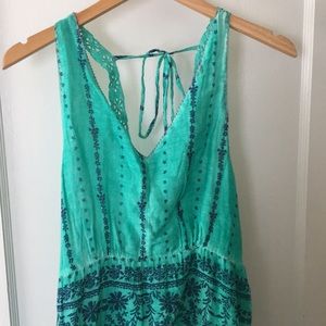 Aqua and Navy Maxi Dress size Medium